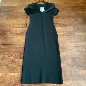 🇺🇸🇺🇸Theory Kimono Dress black glossed size L dress